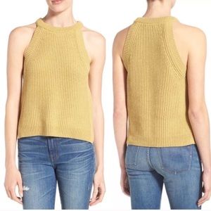 Madewell Olive Green Knit Halter Sweater Tank Smal
